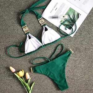 2020 Venta caliente de las mujeres de cristal de joyería de diamante Bikini vendaje de dos piezas traje de baño Bikini - Product Image 6