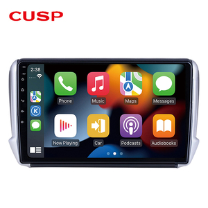 Autoradio multimédia Android CUSP 10,1 pouces Octa-Core avec GPS intégré, Carplay, DSP, USB, FM stéréo pour <span class=keywords><strong>Peugeot</strong></span> 208 2013-2018 - Product Image 1