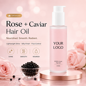 Huile Capillaire Personnalisable au Logo Caviar Rose 100ml – Légère, Brillance, Lissage, Anti-frisottis, Éclat, Nourrissante en Profondeur, Adoucit les Pointes Sèches - Product Image 2