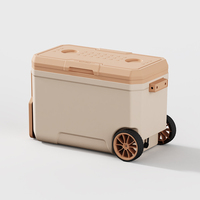 Grande Glacière Rigide à Roues de 35 L, Maintien de la Glace Jusqu'à 4 Jours, Idéale pour le Camping, les Barbecues, les Pique-Niques et les Activités de Plein Air