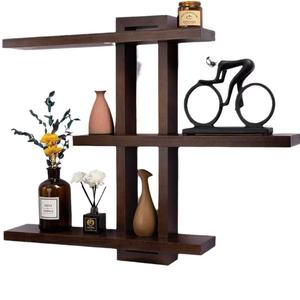 <b>Wall</b> <b>Shelves</b> Solid Wood 3 Layers <b>Wall</b> <b>Mounted</b> Living Room Storage Rack Multipurpose Durable Rectangle - Product Image 5