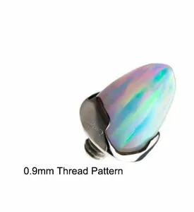 Eternal Metal 0.9MM Thread Pattern Internally Threaded Dermal ASTM F136 Titanium Labret Piercing Body Jewelry Ends