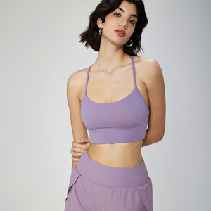 Haute qualité Super sport soutien-gorge soutien moyen Yoga Fitness Camisole Y dos conception sans couture respirant lettre motif sport soutien-gorge - Product Image 5