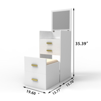 Table de maquillage de style moderne ModHomi pour usage domestique, table de maquillage avec miroir et tiroirs