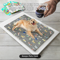 Coussin de refroidissement pour chien, toutes saisons, avec matelas en fibre de viscose, forme carrée
