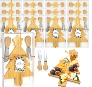 Planche à fromage personnalisable en forme de sapin de Noël, plateau à charcuterie en bambou gravé pour cadeaux de fêtes personnalisés - Product Image 4