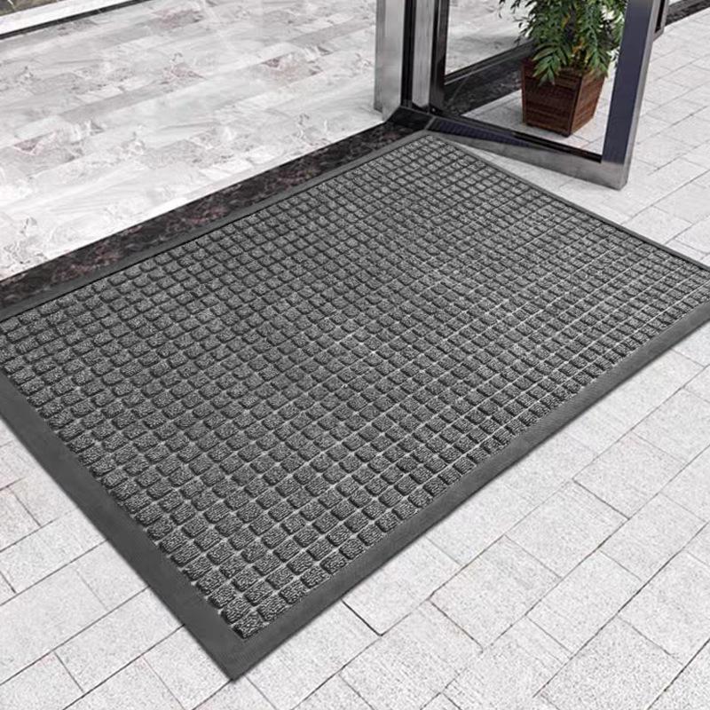 Small checkered pattern - gray [One-piece molding]