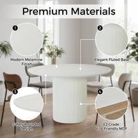 Table basse ronde minimaliste moderne pour appartement et hôtel, durable, écologique, en MDF blanc, design nordique élégant