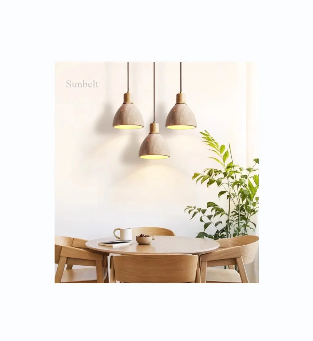 D7459 travertino Wabi-sabi stile lampada a sospensione lampada a sospensione per casa sala da pranzo interna produttore di lampade