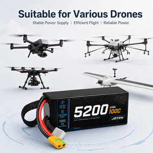 Batterie LiPo rechargeable 5200mAh 6S 22.2V 100C pour drone, 115.44Wh avec connecteur XT90 pour drone FPV, UAV, avion RC, fabricant OEM ODM - Product Image 5