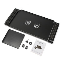 Bureau d'ordinateur réglable à 360 degrés, table portable pour ordinateur portable, support pour ordinateur portable avec tapis de souris pour la maison et le bureau