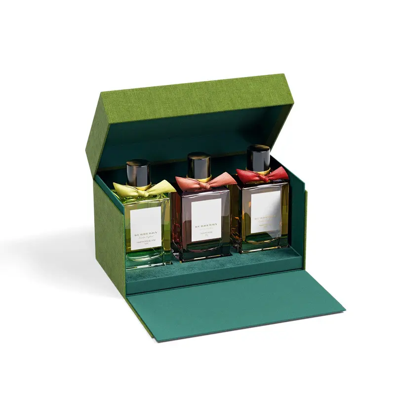 Caja de perfume vacía con espray personalizado, botellas de muestra con caja de embalaje de lujo, 10ml, 30ml, 50ml