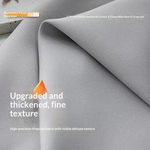 Cortina Ignífuga de Poliéster Gris Clase B1 <span class=keywords><strong>con</strong></span> Alto Nivel de Sombreado para Hoteles, Salas de Ordenadores, Cibercafés, Dormitorios Escolares - Product Image 4