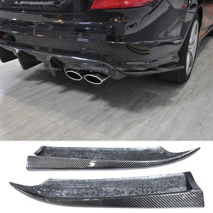New Carbon Rear Bumper Side Skirts <b>Splitters</b> Flaps for Mercedes Benz C Class W204 C63 Sedan Coupe - Product Image 4