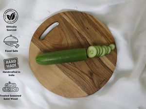 Acacia gỗ tròn thớt, 12 inch thớt cho pizza, rau,, tự nhiên Keo Gỗ pho mát phục vụ Platter - Product Image 4