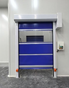 <span class=keywords><strong>Porte</strong></span> rapide en <span class=keywords><strong>PVC</strong></span> coupe-vent avec structure en acier galvanisé et cabine de protection automobile, design industriel pour le camping, marque YSD, garantie 1 an - Product Image 1