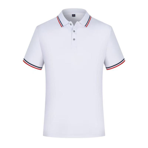 Polo en tricot pour homme à manches courtes avec col rayé contrastant, polo décontracté pour affaires, logo personnalisé, uniforme - Product Image 5