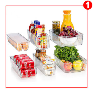 Wholesale fridge storage drawer Save Space Kitchen Organizer Plastic Refrigerator Organizer bins set Fridge Organizer