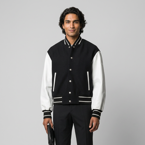 Veste de baseball en cuir vintage de haute qualité pour homme, fabriquée sur mesure, pour l'hiver et l'automne. - Product Image 1