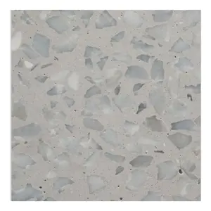 China factory dark grey cement terrazzo tiles