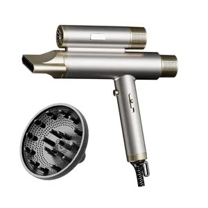 Secador de cabelo sem escova para salão de beleza profissional, mini motor duplo iônico de alta velocidade, máquina de secar cabelo sem escova