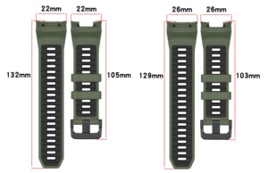 สายนาฬิกาซิลิโคนแบบสองสีขนาด 22 มม. 26 มม. สำหรับ Garmin Instinct 3 45 มม. Instinct 3 50 มม. ALOMED Solar - Product Image 6
