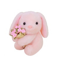 Aierflorist Rozen-thema Superzacht Tafeldecoratie Schattig Bloemenomhullend Teddybeer roze Konijn Kleine Dieren Valentijnsdag Pluche