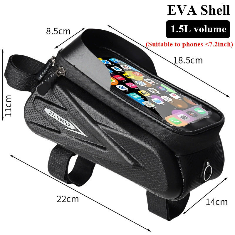 Hongdak Waterproof Bicycle Bag Frame Front Top Tube Cycling Bag Reflective Phone Case Bag MTB Bike Accessories