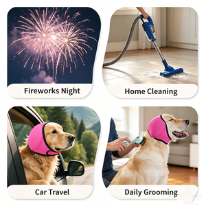 Orejeras para Perros, Protección Contra el Ruido, Orejeras para Perros Felices, Productos para Aliviar la Ansiedad de las Mascotas, Cubre Orejas para Perros, Cómodas, Suaves y Elásticas - Product Image 3