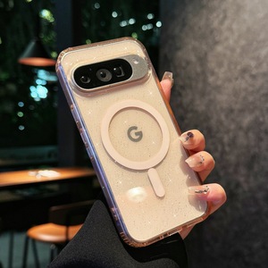 Aplicable a <span class=keywords><strong>Google</strong></span> Pixel 9, 9 Pro y 9 RoXL Funda <span class=keywords><strong>de</strong></span> teléfono magnética con flash transparente gruesa, carcasa acrílica dura a prueba <span class=keywords><strong>de</strong></span> golpes - Product Image 4