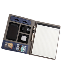Carpeta profesional A4 de cuero PU tamaño carta escritura Padfolio para entrevista reanudar Carpeta de tarjetas de visita tamaño carta archivo