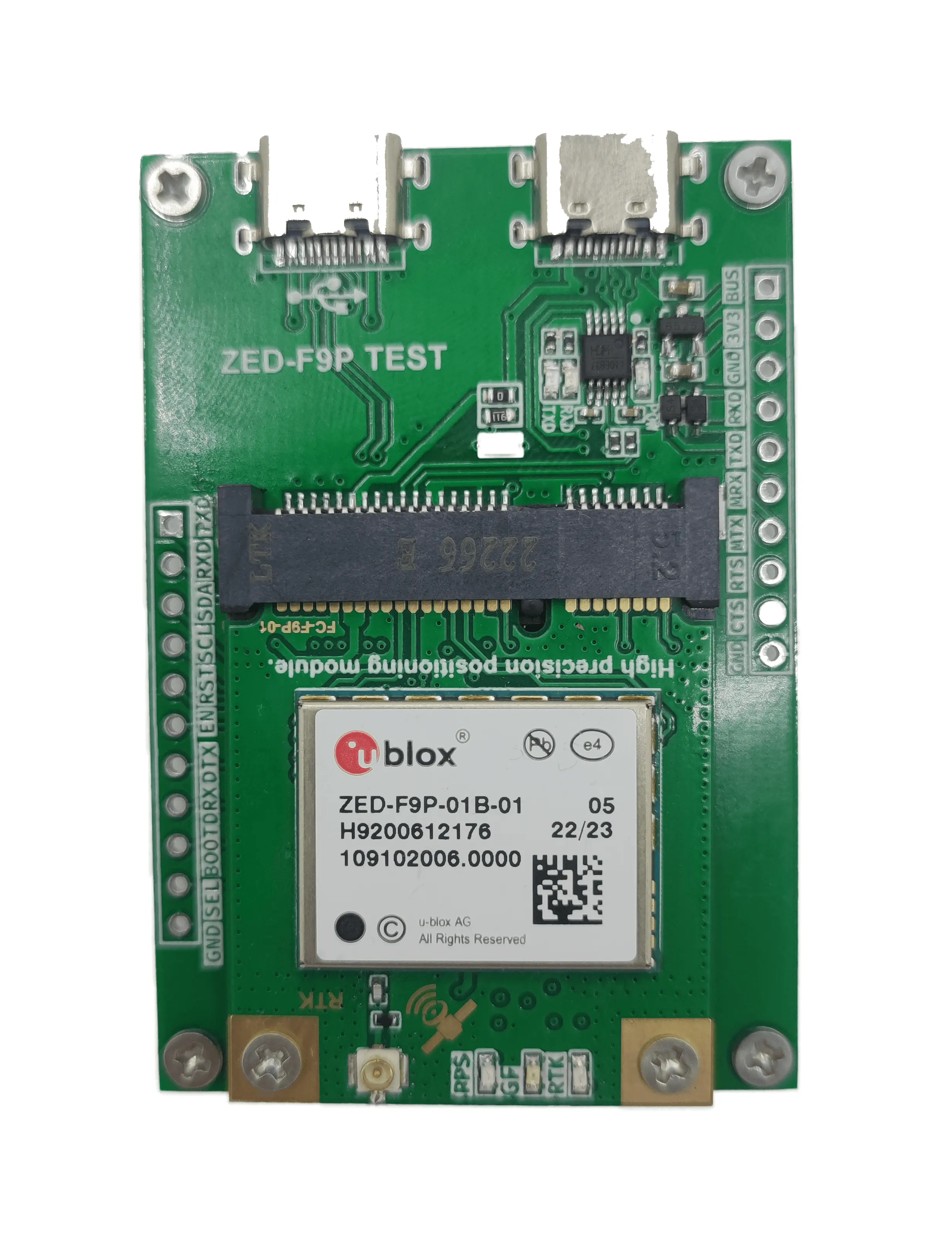 Designed with the ZED-F9P F9 module the RTK high-precision GNSS receiver can be used as a base station and rove TOPGNSS