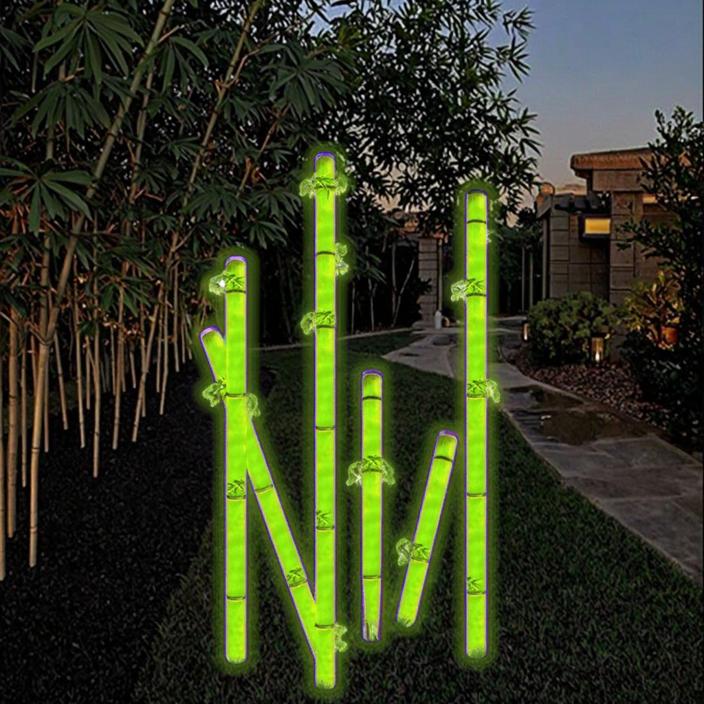LED Grne Bambuslichter Auenbereich IP65, Gartenbeleuchtung 10W