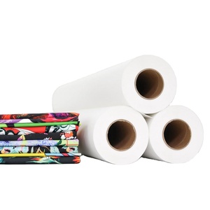 Papel de sublimación de secado rápido Dey rollo a rollo Jumbo 95% tasa de transferencia papel de impresión por sublimación para tela textil - Product Image 1