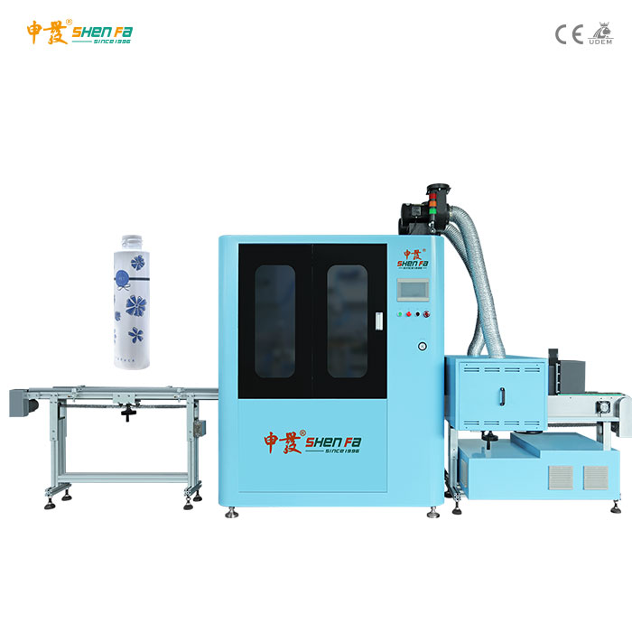 A garrafa lisa redonda cilíndrica totalmente automático/tubos de duas cores seleciona a máquina de impressão para garrafas