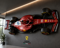 Réplique de voiture de course Ferrari F1 grandeur nature, modèle mural pour salle d'exposition de luxe, garage, hôtel, club, décoration intérieure