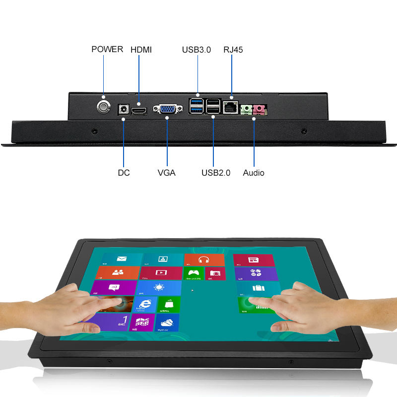 15 Inch Aluminum Fanless PC All-in-One Industrial Panel Pc Pure Touch Screen DDR4 RAM AMD Wifi All in One Industrial Tablet Pc