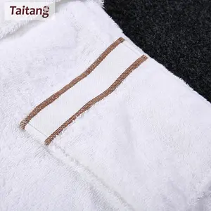 Taitang Hotel Linens Peignoir en éponge blanche Peignoir et serviette de bain au genou