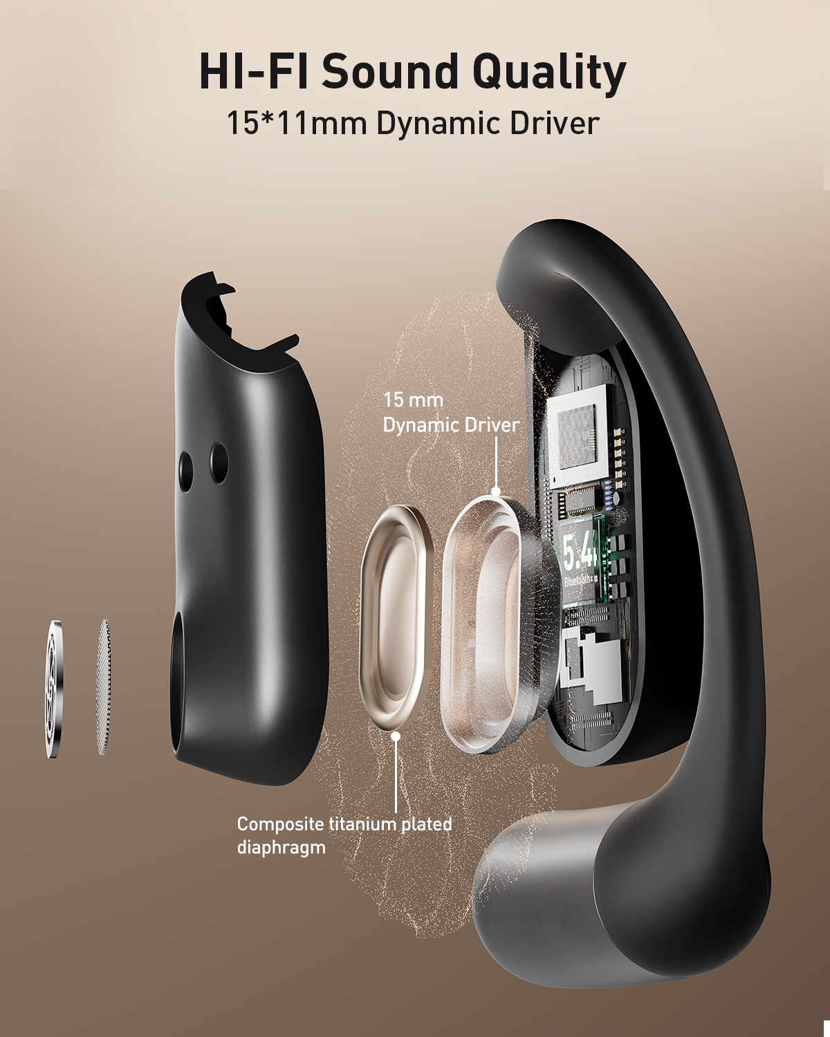 2026 TWS Wireless Ear Clip Headphones – OWS Sport Earhook Bone Conduction Earbuds - View 3