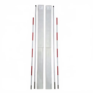 Juego de Antenas de Voleibol de Fibra de Vidrio, Varillas Rayadas Rojas y Blancas con Fundas Protectoras Blancas para Redes Interiores y Exteriores - Product Image 5