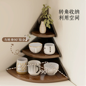Corner Cup Holder 3 Tier Desk Organizer For Coffee Tea Mugs Storage Rack With Plant Display Corner <b>Shelf</b> - Product Image 2