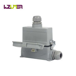 Palanca <span class=keywords><strong>de</strong></span> bloqueo única <span class=keywords><strong>de</strong></span> alta construcción WZUMER, capuchas <span class=keywords><strong>de</strong></span> entrada lateral <span class=keywords><strong>de</strong></span> 16 Pines, conector resistente montado en mamparo con cubierta <span class=keywords><strong>de</strong></span> plástico - Product Image 1