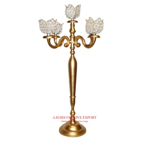 Candelabro de Metal negro antiguo hecho a mano, centro de mesa, decoración - Product Image 6