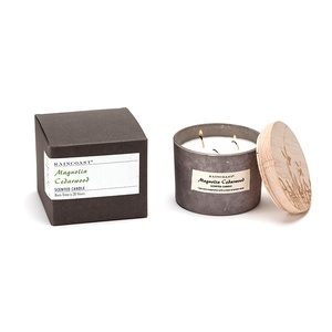 Candele profumate RAINCOAST personalizzate con coperchio <span class=keywords><strong>in</strong></span> legno <span class=keywords><strong>da</strong></span> 350G di candele di lusso <span class=keywords><strong>in</strong></span> cera di soia - Product Image 6