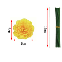 Fleurs artificielles 6 cm, simulation de marguerites en soie, fournitures pour le Día de Muertos et le festival Diwali, décoration de mariage avec fleurs artificielles