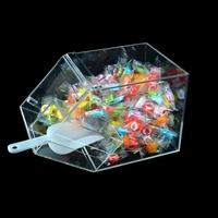 Distributeur de bonbons empilable en acrylique boîte alimentaire en plastique avec étui à cuillère