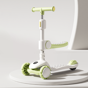 Patinete Infantil con Plegado de un Clic, Freno de Seguridad, Manillar Ajustable en 4 Niveles, Asiento Desmontable, Rodamientos Suaves, 3 Ruedas, Capacidad Máxima de 60 kg - Product Image 1