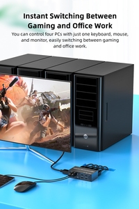 <span class=keywords><strong>Commutateur</strong></span> <span class=keywords><strong>KVM</strong></span> 4x1 <span class=keywords><strong>DisplayPort</strong></span> 1.2 DP USB 4 ports 4 entrées 1 sortie 4K 60Hz - Product Image 4