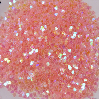 3mm 500g Hartvormige Nagelsequins Oogmake-up Glitter Patches Kraal Stickers DIY Kristal Slime PVC Balvullers