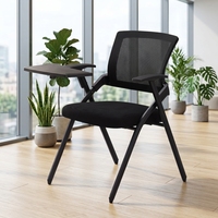 Chaise de formation pliante à dossier en maille avec tablette d'écriture pour conférences scolaires et réunions – Vente directe usine